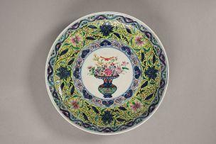A Chinese Famille-Rose dish, Guangxu, 1875-1908