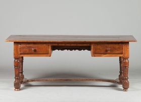 A French walnut desk, 19th century