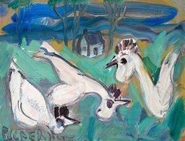 Frans Claerhout; Three Chickens