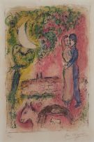 Marc Chagall; Dawn at Saint-Paul (Aurore à Saint Paul)(Mourlot 548)