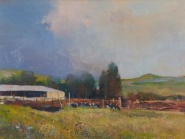 Errol Boyley; Pastoral Landscape with Cows