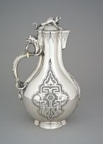 A Victorian silver claret jug, Charles Thomas Fox & George Fox, London, 1851