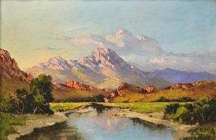 Gabriel de Jongh; Mountain Stream