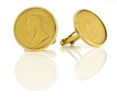 Pair of gold coin cufflinks
