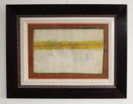 Douglas Portway; Abstract Composition with Green and Orange