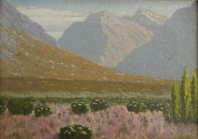 Jan Ernst Abraham Volschenk; Looking Towards Garcias Pass From Langkloof (Unfinished)