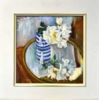 Florence Zerffi; White Roses