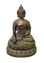An Indo-Tibetan bronze of the Buddha Shakyamuni