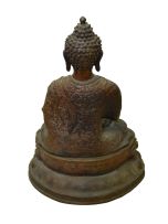 An Indo-Tibetan bronze of the Buddha Shakyamuni