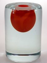 A Škrdlovice glassworks vase, designed by František Vízner, 1968, pattern number 6832/13