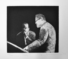 Sam Nhlengethwa; From the series 'Kind of Blue': Performance I; Performance II; Discussing; Yes; That's It; Bill Evans; Wynton Kelly; Cannonball Adderly; Paul Chambers; Jimmy Cobb (10)