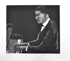 Sam Nhlengethwa; From the series 'Kind of Blue': Performance I; Performance II; Discussing; Yes; That's It; Bill Evans; Wynton Kelly; Cannonball Adderly; Paul Chambers; Jimmy Cobb (10)