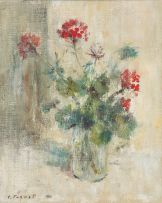 Christopher Tugwell; Still Life with Geraniums