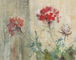 Christopher Tugwell; Still Life with Geraniums