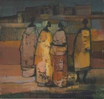 Jan Dingemans; Four Figures in a Landscape