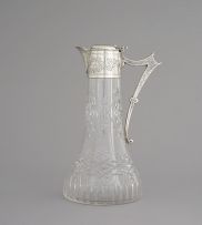 An Edward VII silver-mounted claret jug, William Devenport, Birmingham, 1905