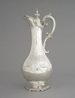 A Victorian silver claret jug, John Angel II & George Angel, London, 1845