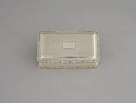 A William IV silver snuff box, Nathaniel Mills, Birmingham, 1833