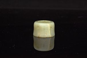 A Chinese celadon jade archer's ring, 19th century