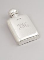 An Edward VII silver hip flask, William Neale, Chester, 1901