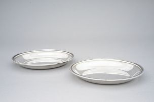 A pair of Danish silver dishes, CC Hermann, mid 20th century