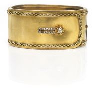Victorian gold and diamond bangle