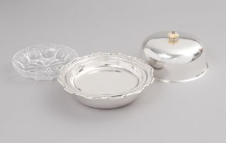 An George V silver muffin dish and cover, William Suckling Ltd, Birmingham, 1930