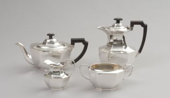A George V four-piece silver tea service, RF Mosley & Co, Sheffield, 1929