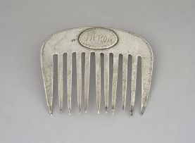 A Cape silver comb, Johannes Combrink, first half 19th century