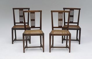 A pair of Cape stinkwood Neo-classical side chairs, 19th century