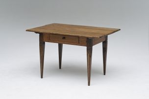 A Cape Neo-classical yellowwood and stinkwood inlaid peg-top table, early 19th century