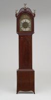 A George III mahogany and inlaid longcase clock, 19th century