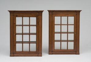 A pair of Cape Neo-classical yellowwood wall cupboards, early 19th century