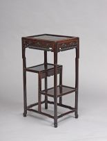 A Chinese hardwood display stand, early 20th century