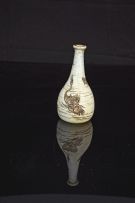 A miniature Martin Brothers stoneware aquatic bottle vase, 1907