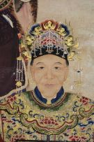 A Chinese ancestor portrait, late 19th/early 20th century