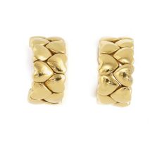 Pair of 18ct gold earrings, Cartier, 1994