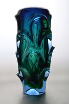 A Škrdlovicé Glassworks vase, designed by Jan Beranek, 1959