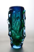 A Škrdlovicé Glassworks vase, designed by Jan Beranek, 1959