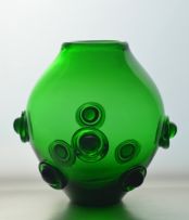 A Czechoslovakian glass vase, designed by Professor Josef Michael Hospodka
