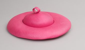 Philip Somerville for Harrods pink straw hat, mid 1980s