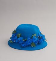 Graham Smith for Fortnum & Mason blue hat, 1970s