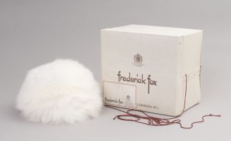 Frederick Fox white fox fur hat, London, 1970s