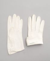 Two pairs of Christian Dior cream-coloured kid leather gloves