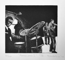 Sam Nhlengethwa; From the series 'Kind of Blue': Performance I; Performance II; Discussing; Yes; That's It; Bill Evans; Wynton Kelly; Cannonball Adderly; Paul Chambers; Jimmy Cobb (10)