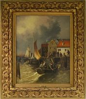 R*** Monti; Dutch Harbour Scene I