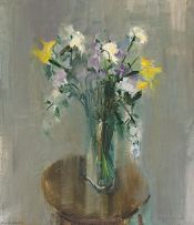 Louis van Heerden; Still Life with Spring Flowers