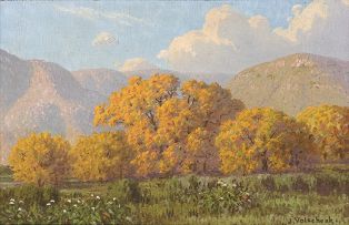 Jan Ernst Abraham Volschenk; Pear Trees in their Autumn Pride