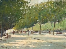 Edward Seago; Summer Afternoon - Champs-Elysees