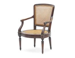A French Louis XVI style beechwood fauteuil, late 18th/early 19th century